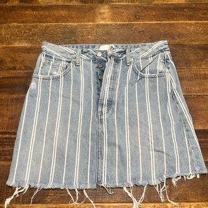 Boyish Pinstripe Denim Skirt